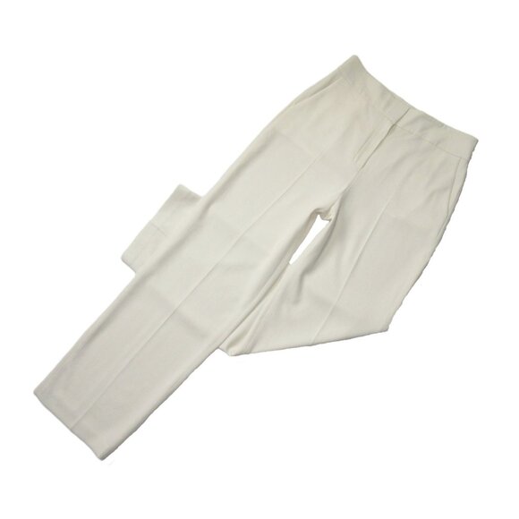 NWT Theory High Waist Wide in Rice Admiral Stripe Textured Crepe Pant 10 - Picture 1 of 9